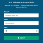 App para facilitar a geração de GRU do Restaurante Universitário