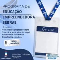 Estão abertas as inscrições para o curso EMPREENDEDORISMO E INOVAÇÃO - UFAL/SEBRAE