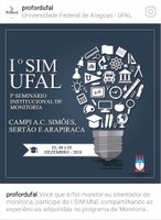 I Seminário Institucional de Monitoria - Sim Ufal - 2018