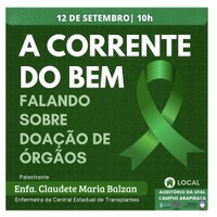 Corrente do bem: falando sobre doação de órgãos - Setembro Verde